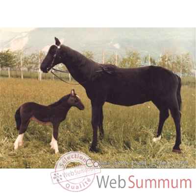 Peluche debout cheval noir 200 cm Piutre -2650