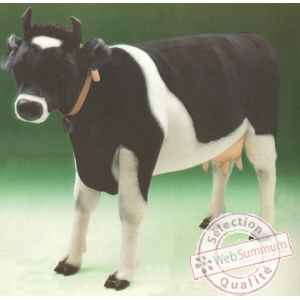 Peluche debout vache noire et blanche 240 cm Piutre -2685