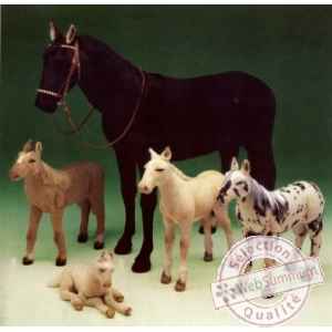 Peluche debout cheval marron chestnut 200 cm Piutre -2691