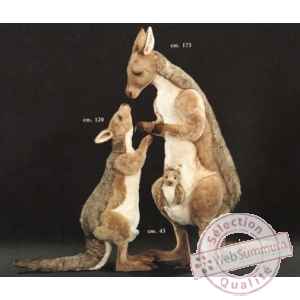 Peluche kangourou debout 175 avec son bebe et joey 120 cm Piutre -2411