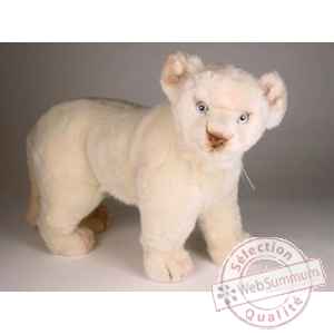 Peluche debout lion blanc 55 cm Piutre -2538