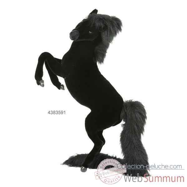 Cheval noir rampant 125 cm Ramat -4383591
