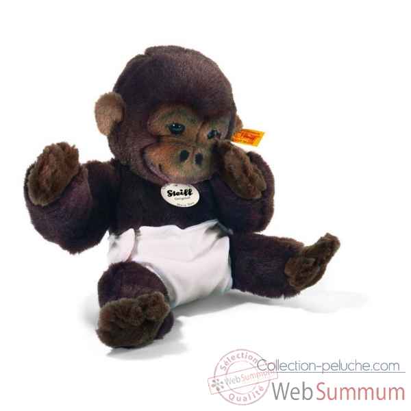 Peluche steiff bebe gorille \" mary zwo \", brun fonce -345777