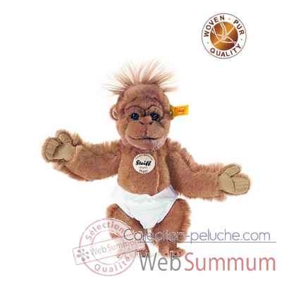 Peluche steiff bebe orang-outan happy, brun clair -064753