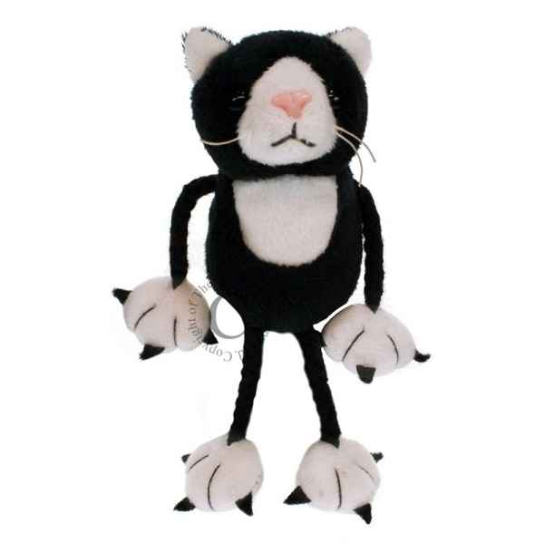 Marionnette a doigts Chat (noir et blanc) the puppet company -pc002201