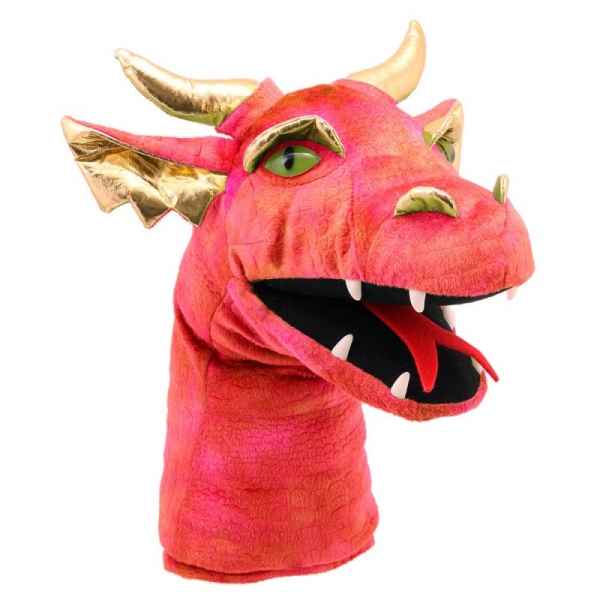 Marionnette à main tête Dragon rouge The Puppet Company -PC004805
