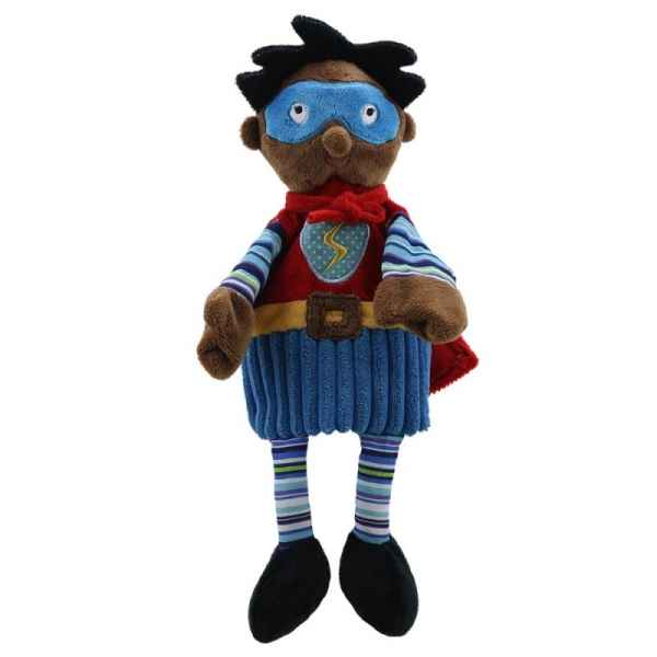 Marionnette à main Super hero masque bleu The Puppet Company -PC001919