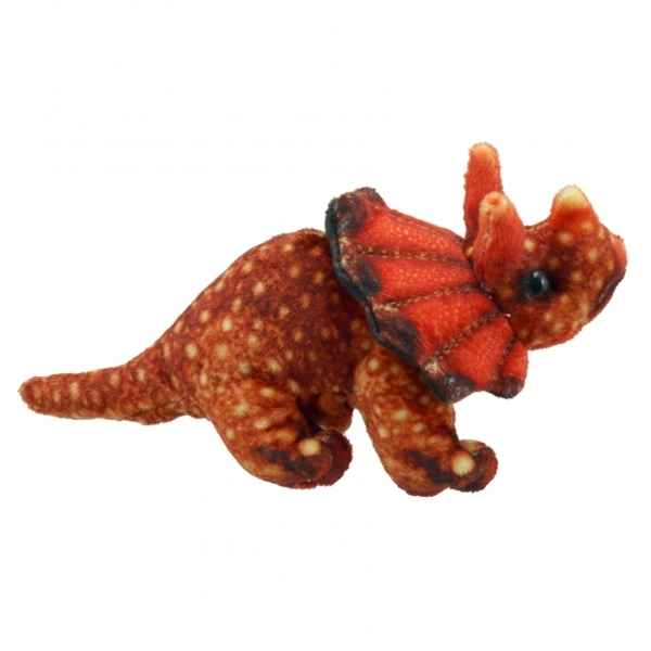 Marionnette à doigt dinosaure triceratops orange The Puppet Company -PC002241