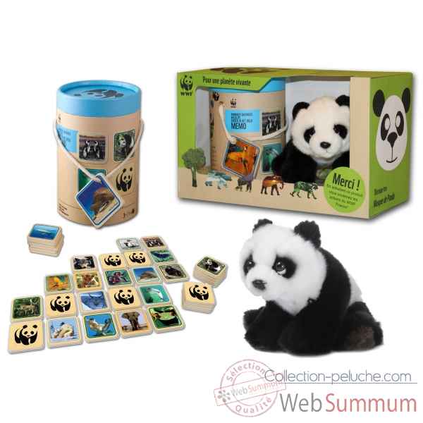 Wwf set mémo + panda (20cm) -15 999 004